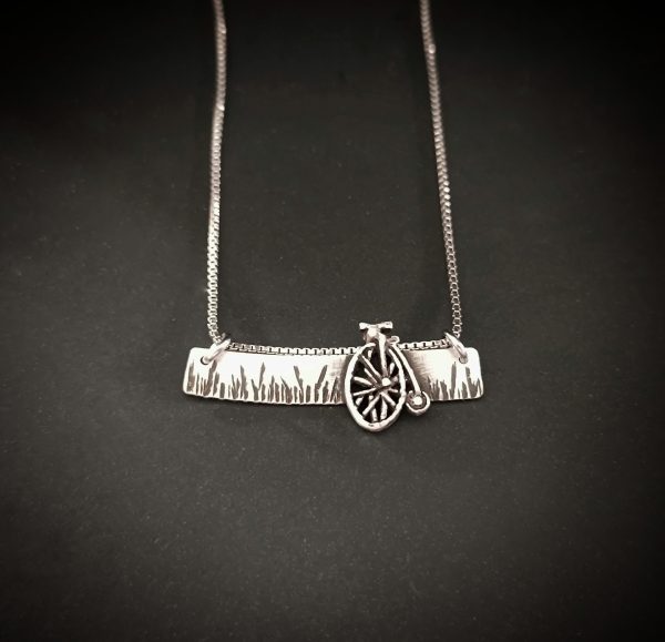 Penny farthing bicycle pendant