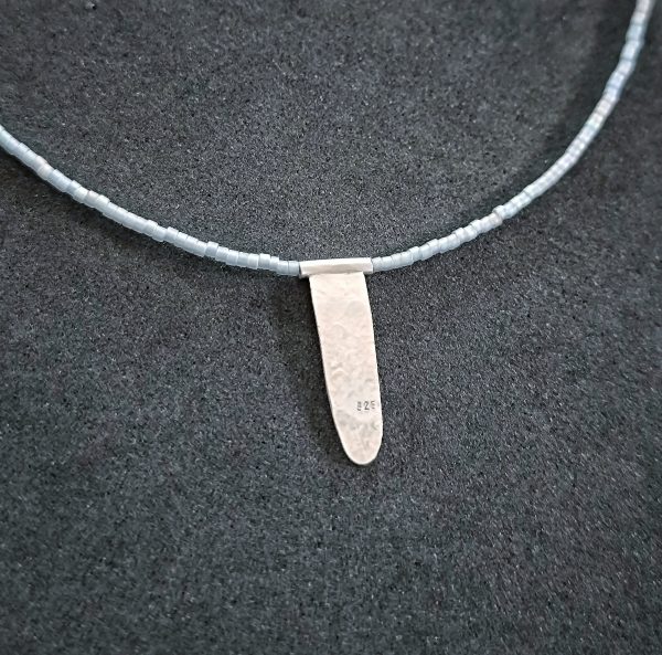 Silver pendant with glass beads - Image 2
