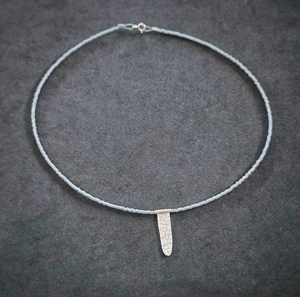 Silver pendant with glass beads - Image 3