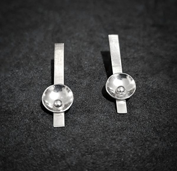 Silver stud earrings