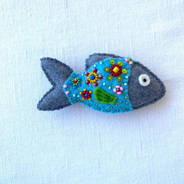 Adorable Seabream Magnet. Handmade fish magnet.