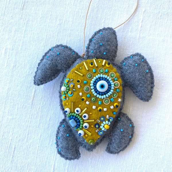 Handmade Sea Turtle Ornament.Cyprus sea turtle - Image 2