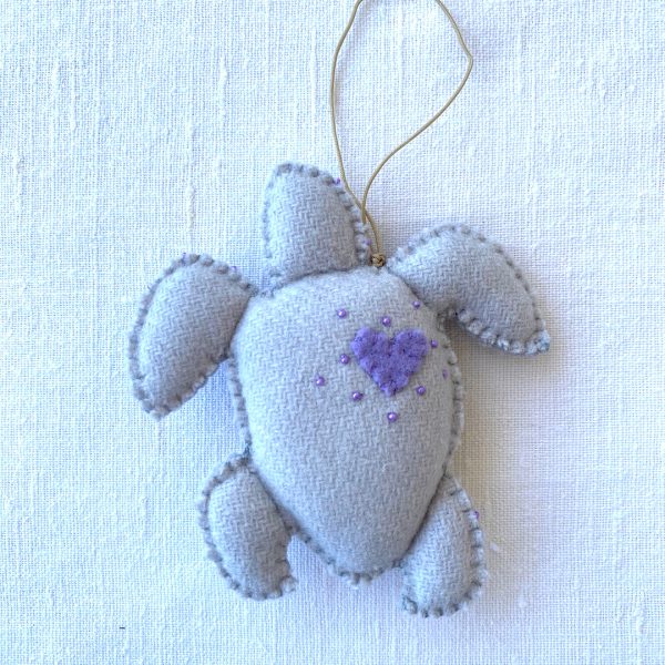 Caretta caretta Handmade Ornament. Purple Sea turtle hanging. - Image 4