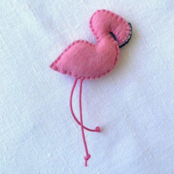 Handmade Flamingo Magnet: Super cute felt flamingo. - Image 3