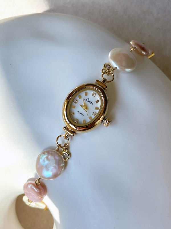 Vintage Gold Pearl Watch - Image 3