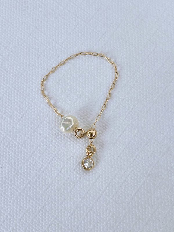 Adjustable Pearl Ring - Image 5