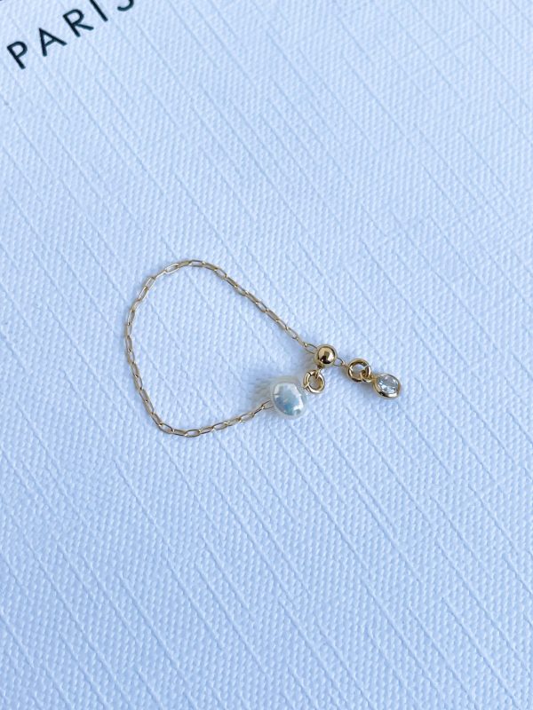 Adjustable Pearl Ring - Image 2