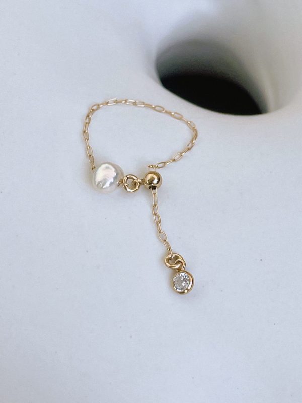 Adjustable Pearl Ring - Image 3