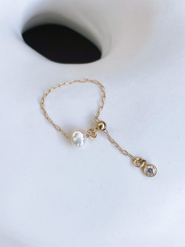 Adjustable Pearl Ring - Image 4