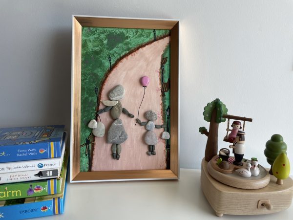 Framed Pebble Picture ''The bond'' - Image 3
