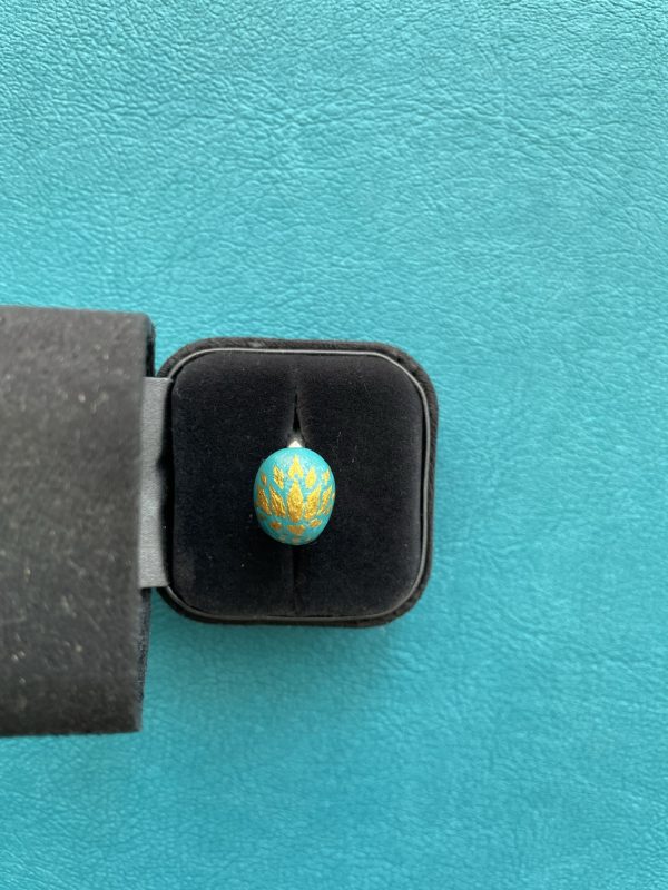 Painted Stone Ring “Lotus” - Image 14