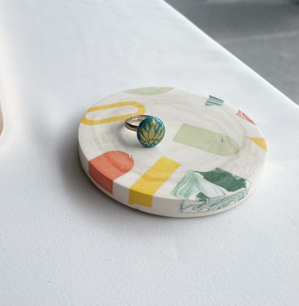 Painted Stone Ring “Lotus” - Image 7