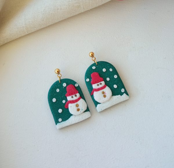 Christmas Snowman Dangle Earrings