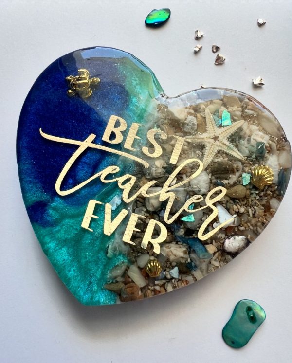 Best teacher ever magnet. Ocean inspired Teacher gift.