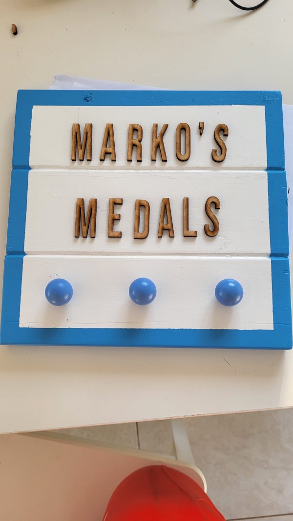 Personalised Wooden Medal Hanger for Kids - Image 2