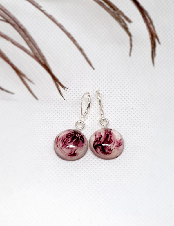 Round Purple Earrings - Image 2