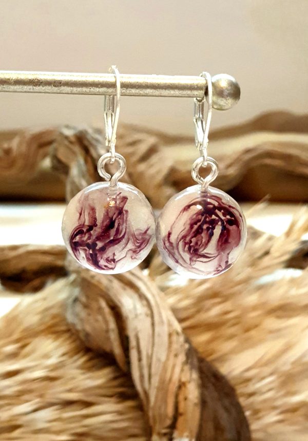 Round Purple Earrings