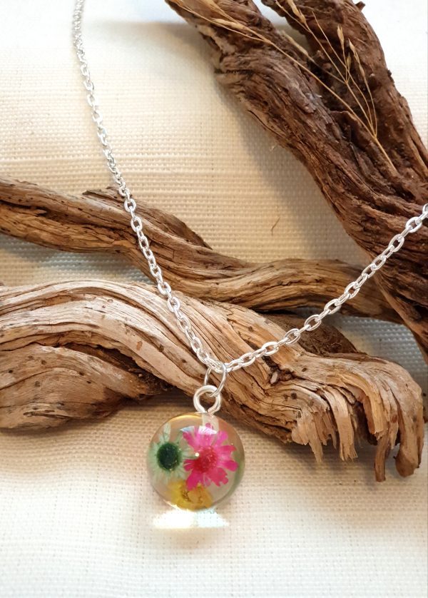 Clear Ball with Colour Flowers 1