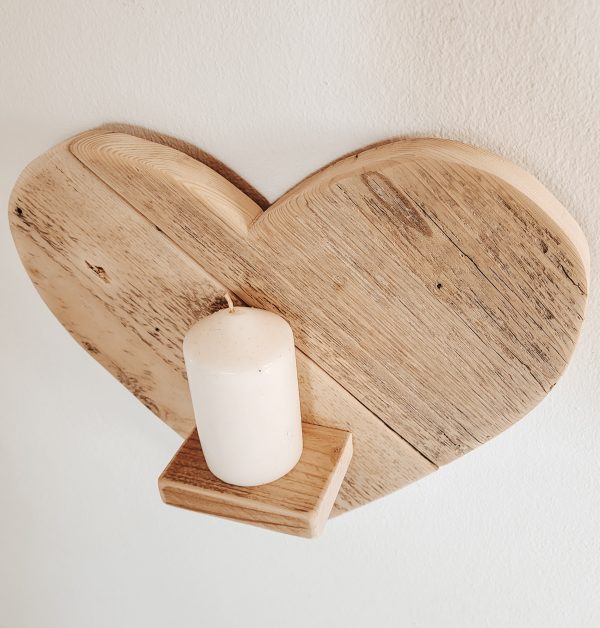 Wooden Heart Shaped Shelf - Image 5