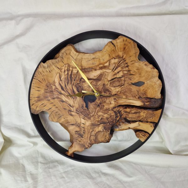 Wall Clock in Olive Wood