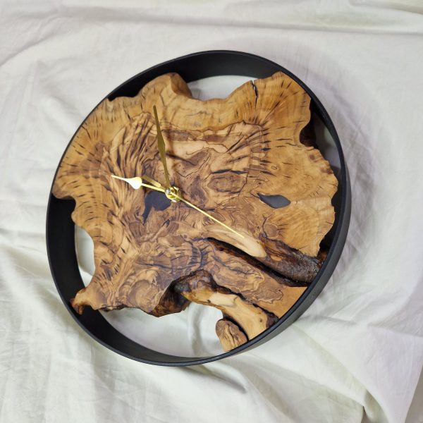 Wall Clock in Olive Wood - Image 2