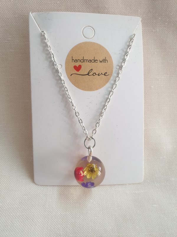 Clear Ball with Colour Flowers 2 - Image 2