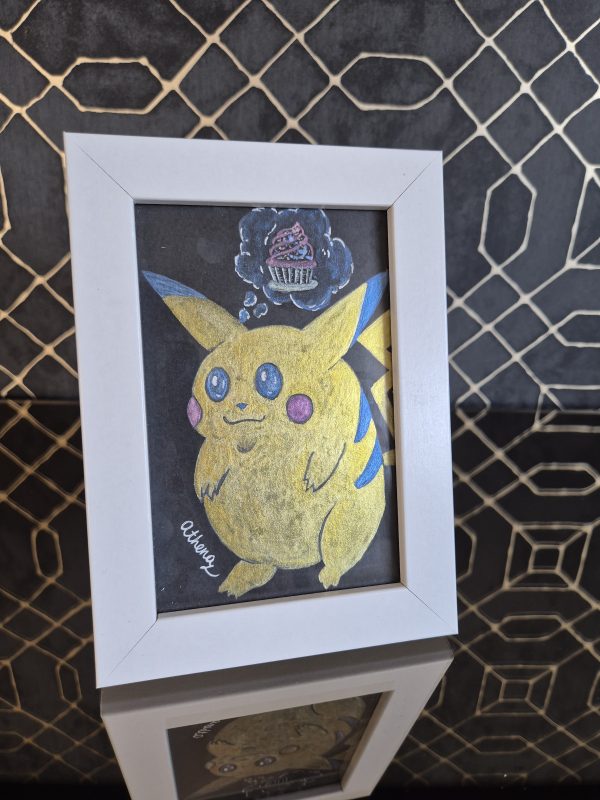 Pikachu Cupcake Original, One-of-a-kind Artwork