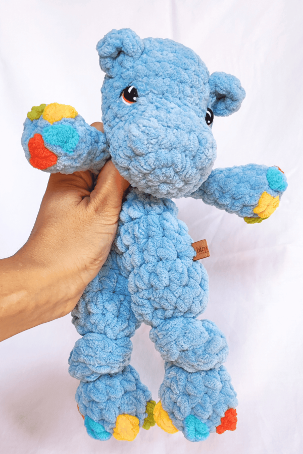Snuggly Crocheted Mini Hippo Lovey - Image 4
