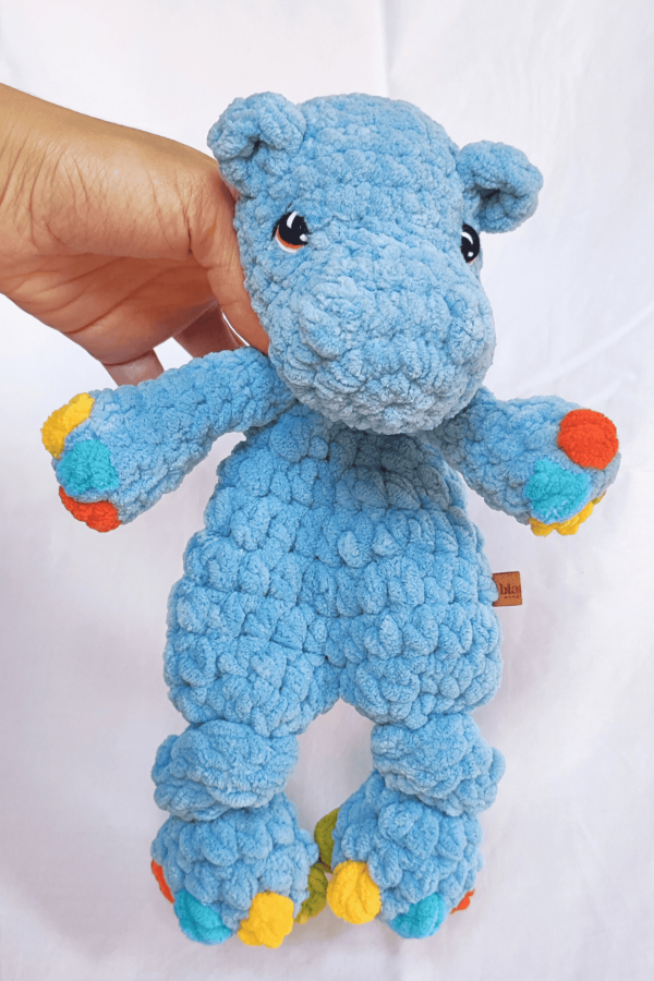 Snuggly Crocheted Mini Hippo Lovey - Image 3