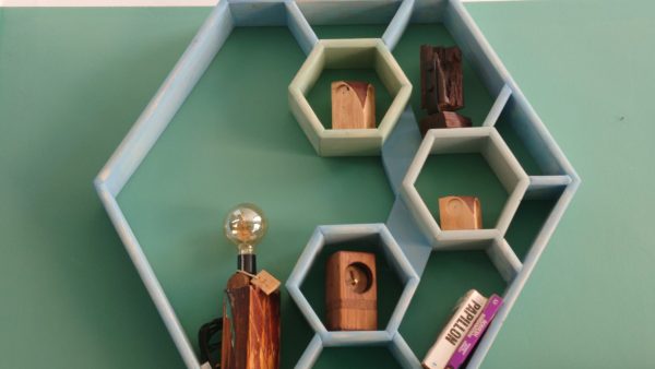 Decorative hexagon shelf unit - Image 5