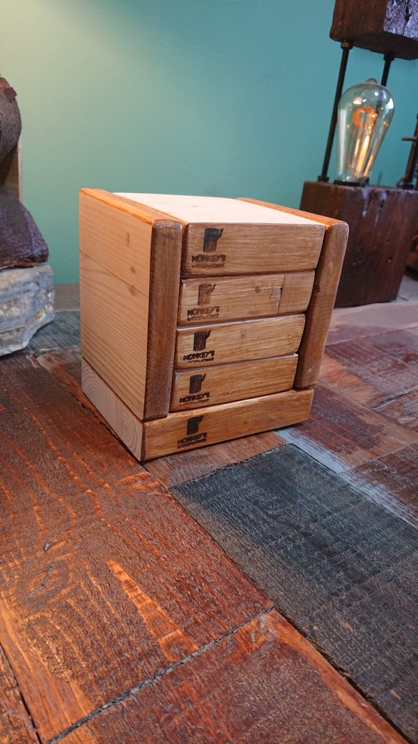 Handmade, hard-wearing, big block, pine coasters with holder - Image 6
