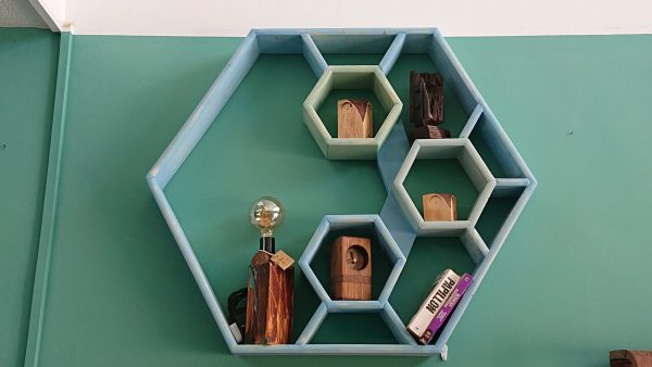 Decorative hexagon shelf unit - Image 7