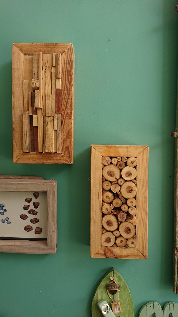 Solid wood and off cut wall art feature - Image 10