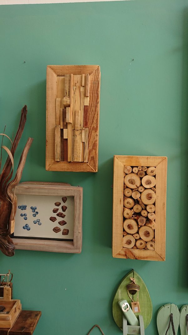 Solid wood and off cut wall art feature - Image 11