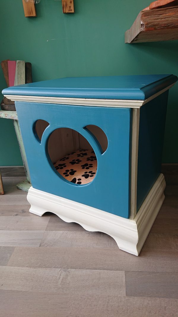 Repurposed bedside drawers cabinet pet bed - Image 3