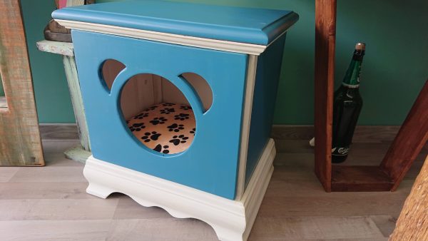 Repurposed bedside drawers cabinet pet bed - Image 2