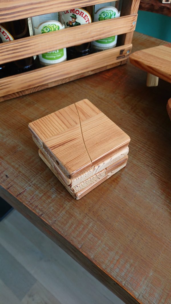 Set of 4 Handmade high-quality wood coasters - Image 7