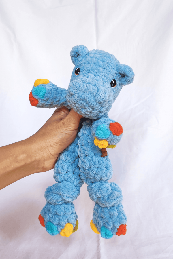 Hippo Knotted Unstuffed Lovey