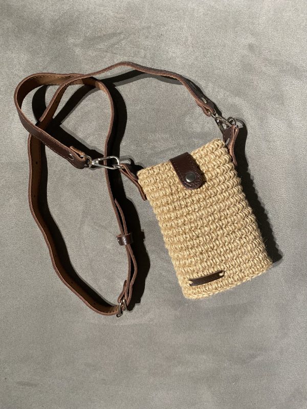 Jute mini crossbody bag