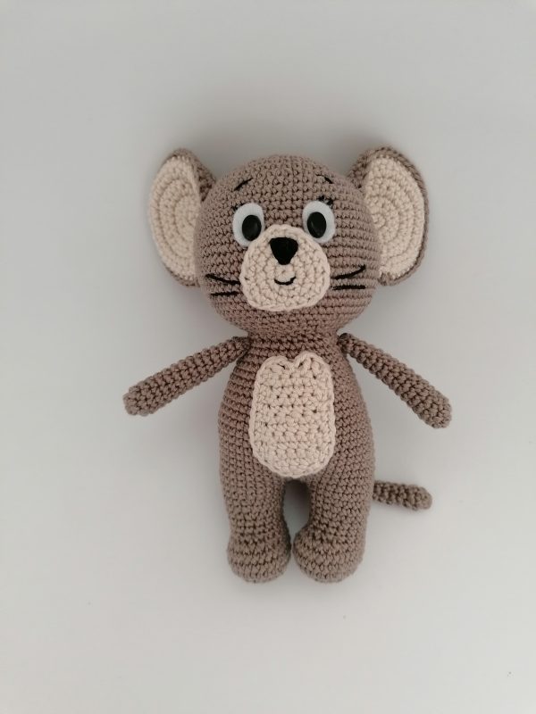 Handmade crocheted toy Little mouse Jerry