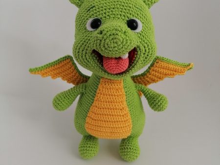 Unique crocheted handmade toy Baby Dragon