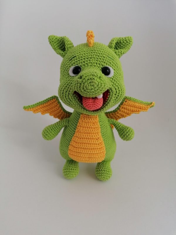 Unique crocheted handmade toy Baby Dragon
