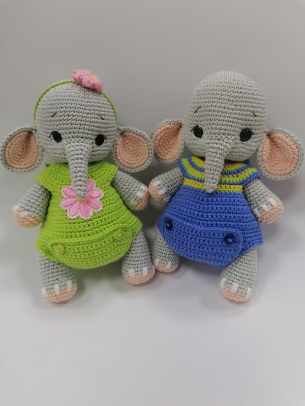 Adorable crocheted handmade toys Baby Elephant