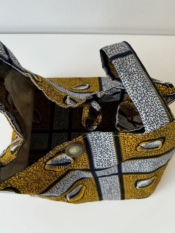 Handmade African Wax Print Tote Bag - Vibrant & Bold Statement Piece - Unique, Handcrafted and Stylish - Bold & Beautiful African Print Tote - Everyday Chic Tote Bag - Image 5