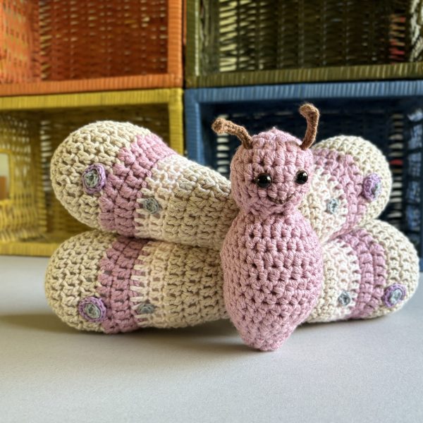 Playful, Kimi the Butterfly decorative mini cushion - Image 4