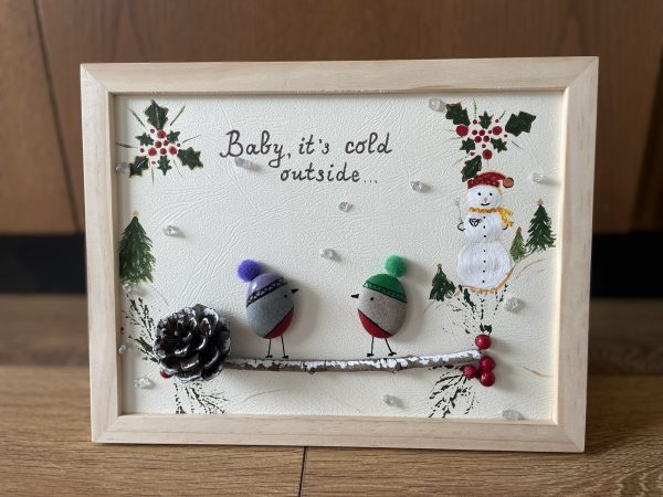 Christmas Themed Pebble Frame (Preorder) - Image 6