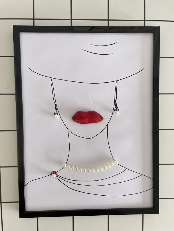 Framed Pebble Picture "She..."