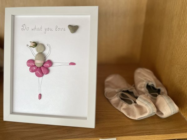 Framed Pebble Art ''Do What You Love" - Image 4