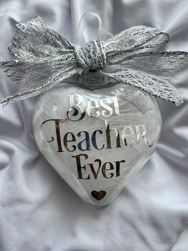 Personalized feathered bauble. New baby, wedding keepsake. - Image 6