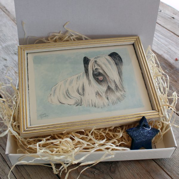 Cute Framed Original Dog Illustration - Image 5